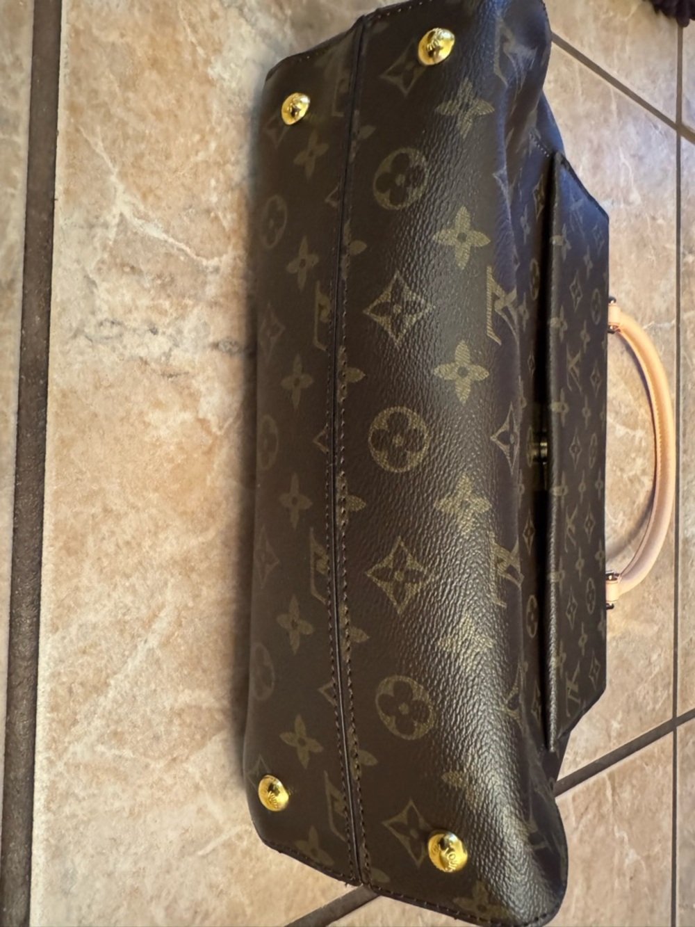 Louis Vuitton Brown Monogram Top-Handle Satchel with Natural Vachetta - Picture 2 of 8